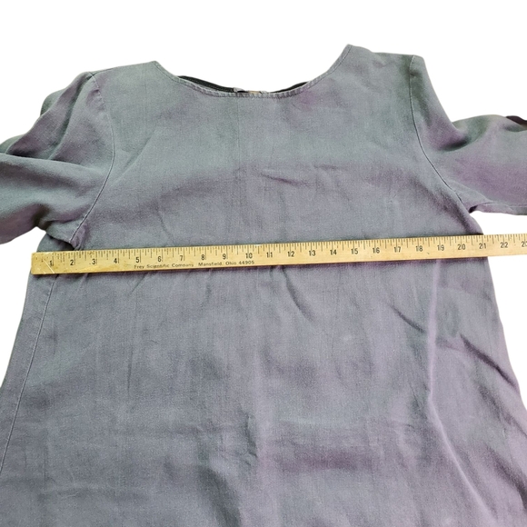 CHALK Linen Dress. Grey. SMALL - Picture 6 of 8